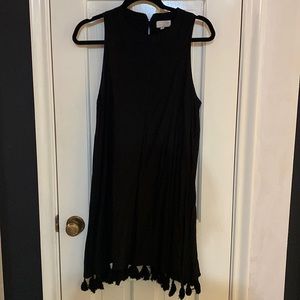 Mud pie black tassel dress